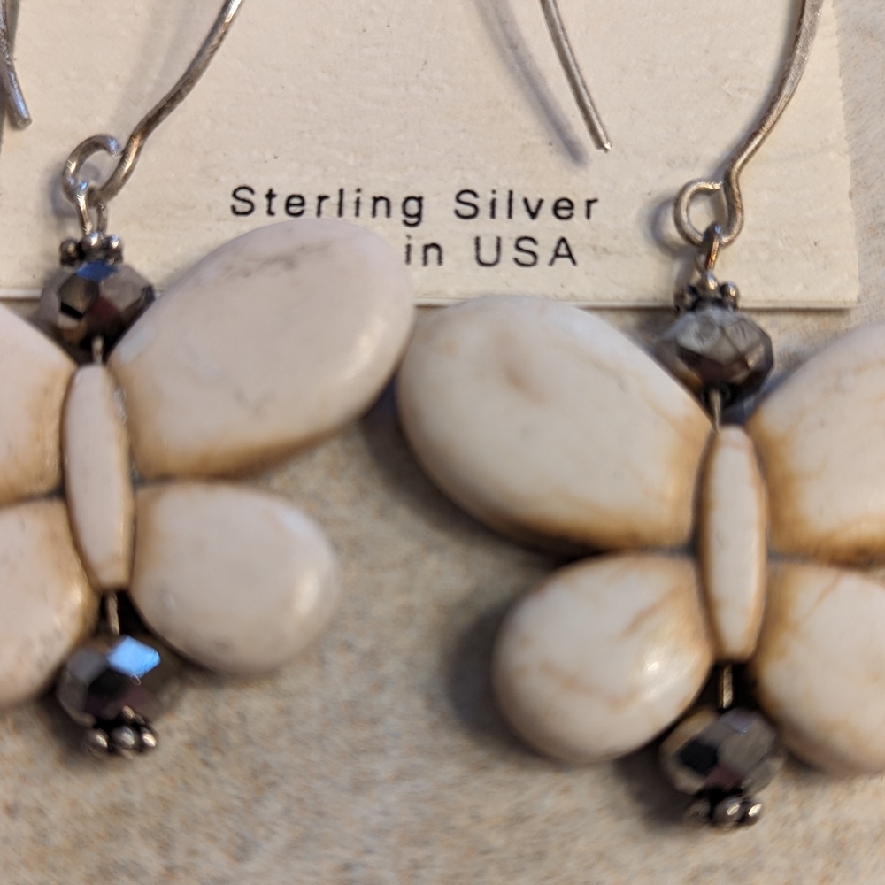 Donna Dressler Sterling Silver and Natural Stone 🦋 Butterfly Set - Picture 7 of 9